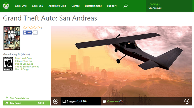Illustration for article titled The HD Version Of San Andreas For 360 Is Now On Sale... For $3.74